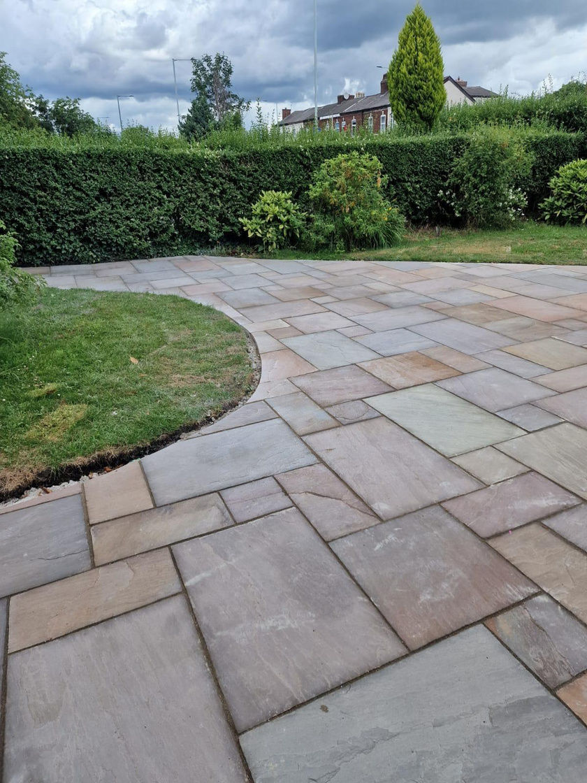 Autumn Brown Sandstone Patio