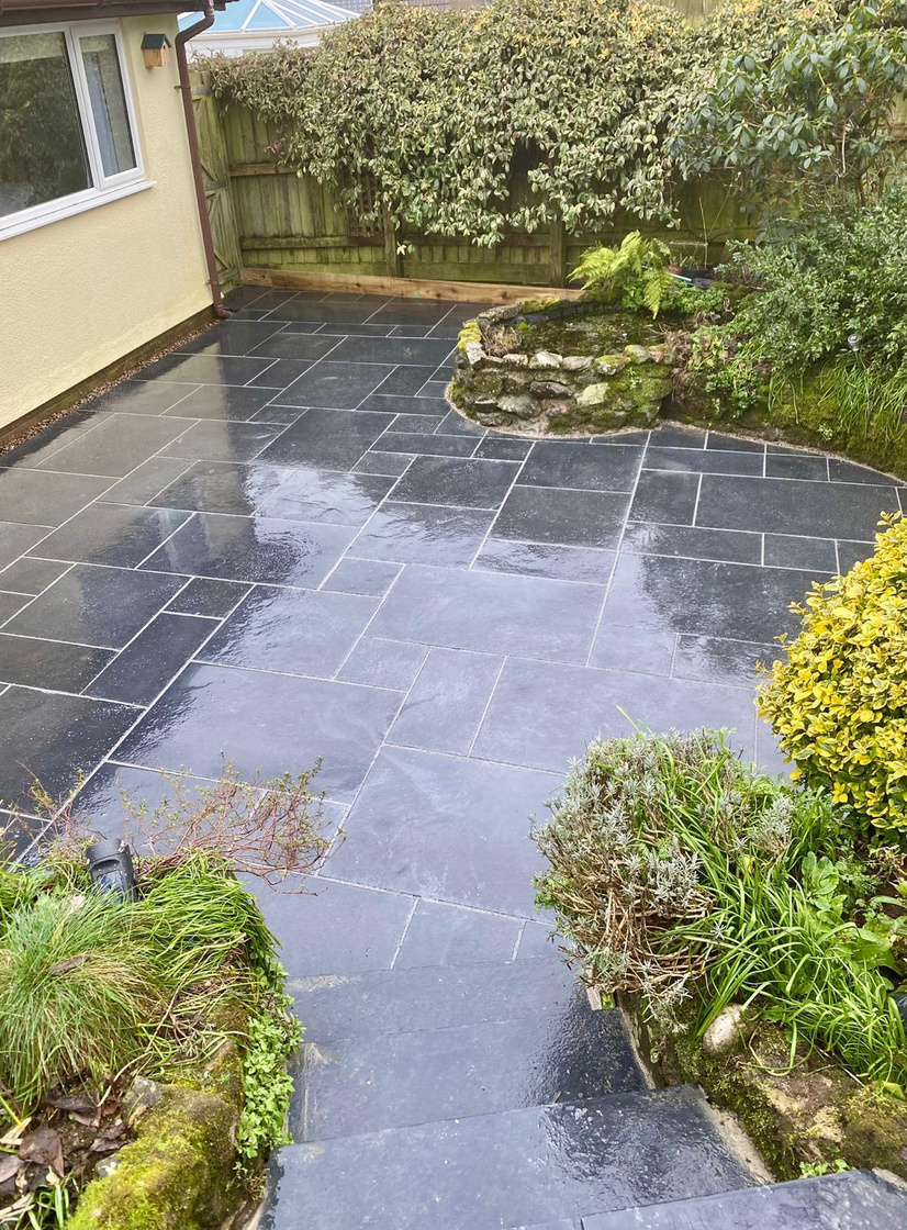 Black Limestone Patio