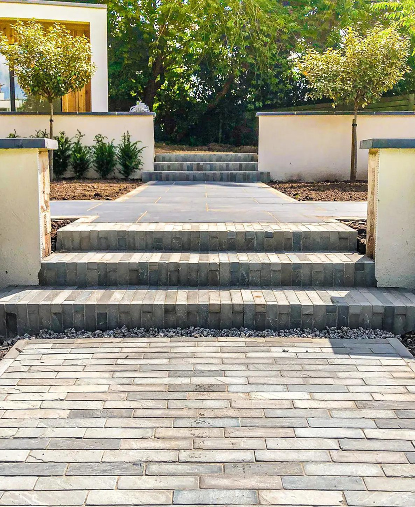 Blue Limestone Steps