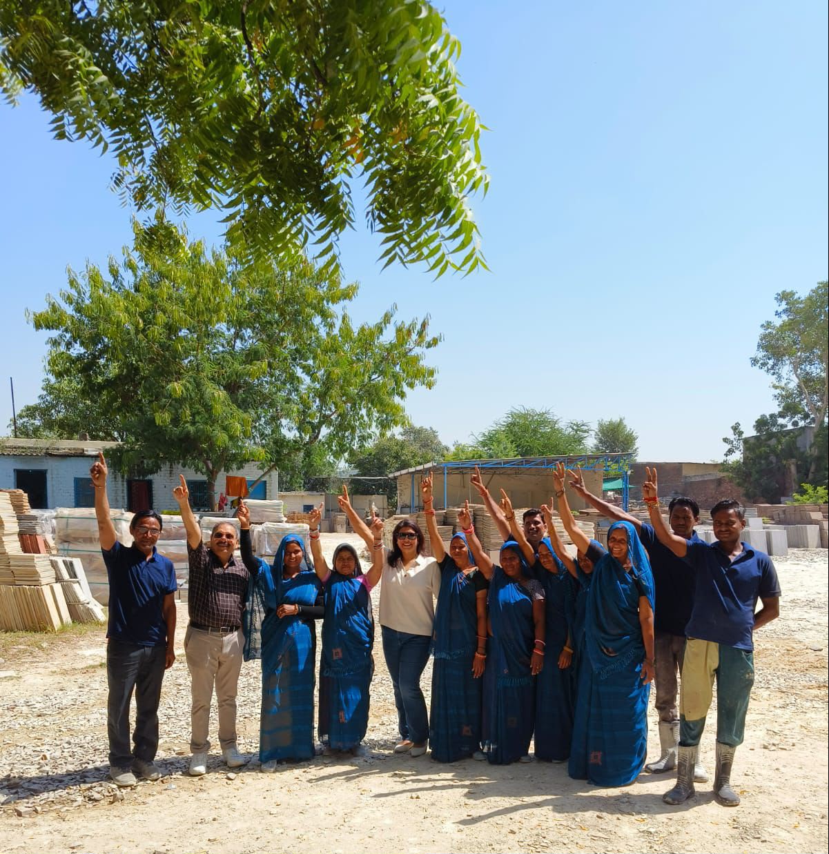 DNS Stones Team at Factory, Rajasthan