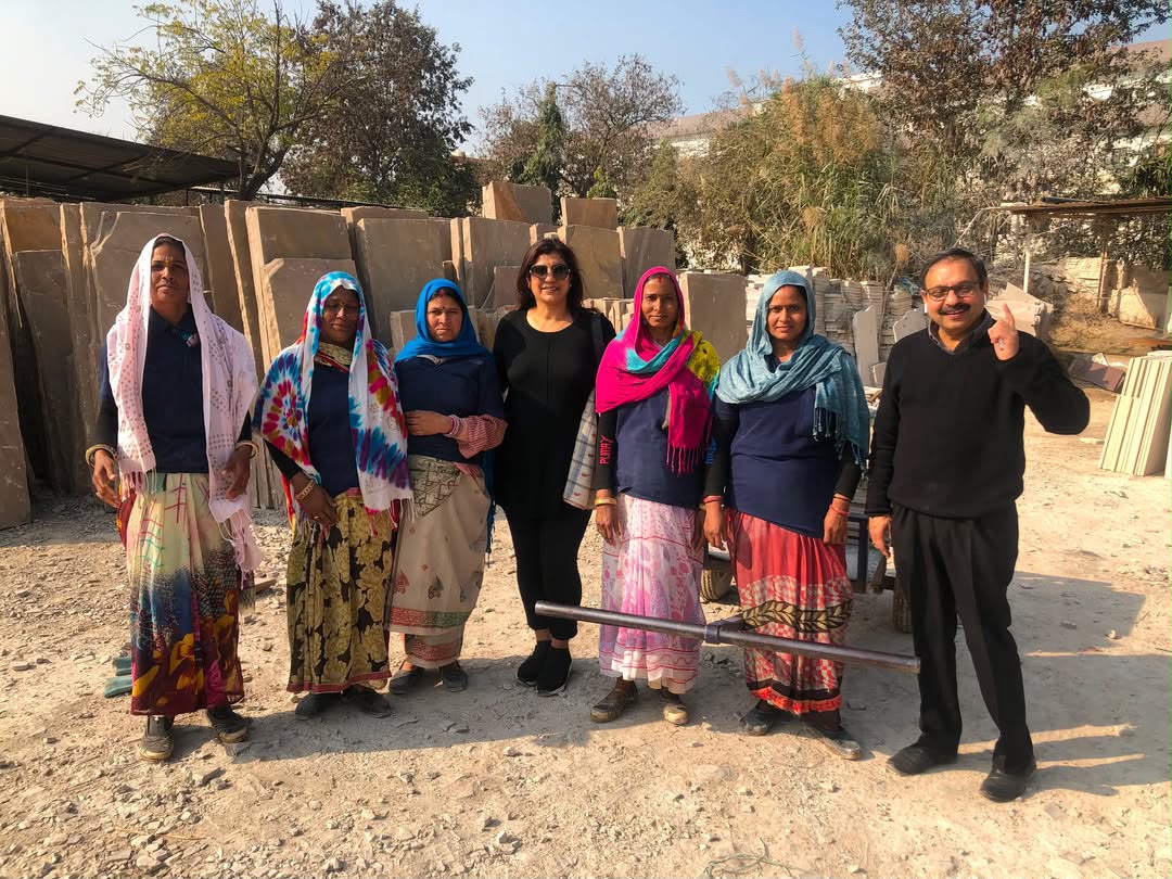 DNS Founders with Factory Workers